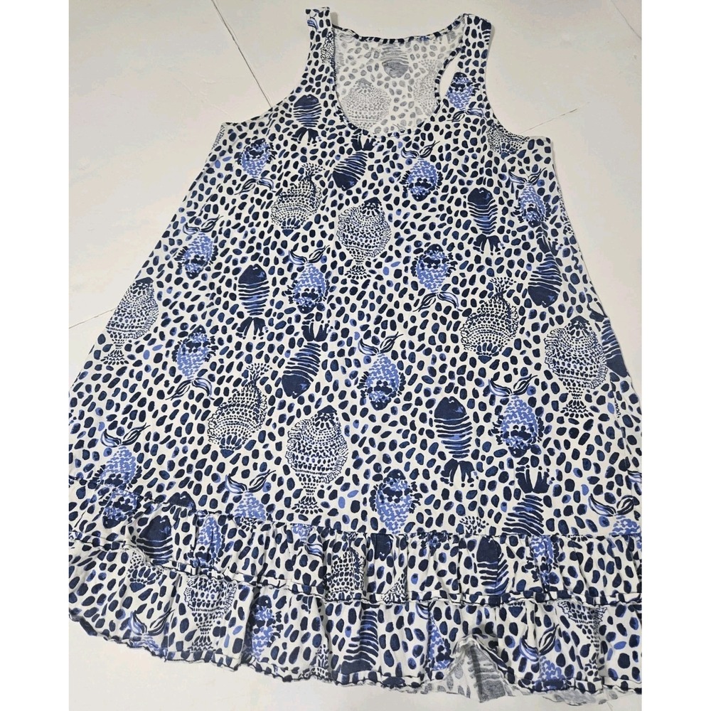 Lilly Pulitzer Evangelia Dress Heart And Soul Womens Size Medium Pima Cotton